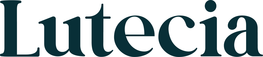 lutecia eau minérale naturelle logo texte noir